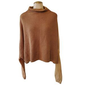 PrettyLittleThing Color Block Oversized Cropped Sweater Small